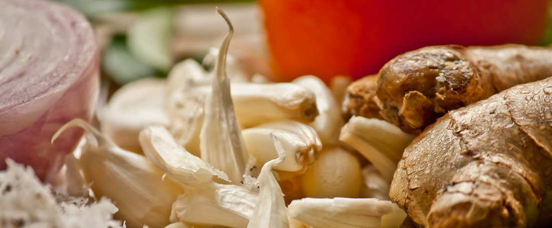 Ginger and garlic in food supplements